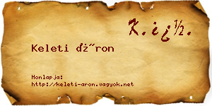 Keleti Áron névjegykártya